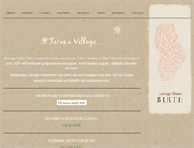 Tablet Screenshot of carriagehousebirth.com